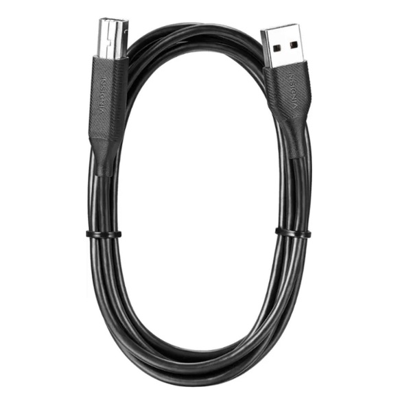 Black USB 2.0 A to B Cable - Picture 2 of 6